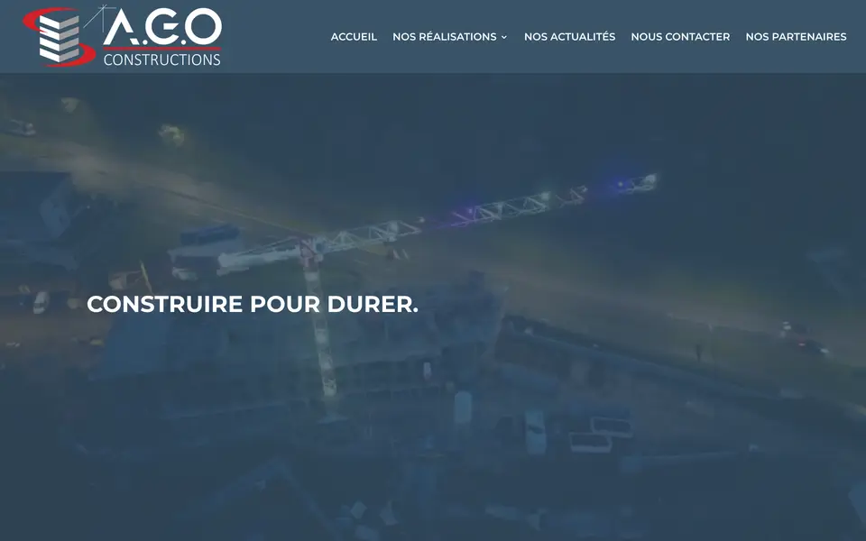 Le site d’A.G.O. Constructions, entreprise générale du bâtiment, Hautmont, réalisé par Odratta
