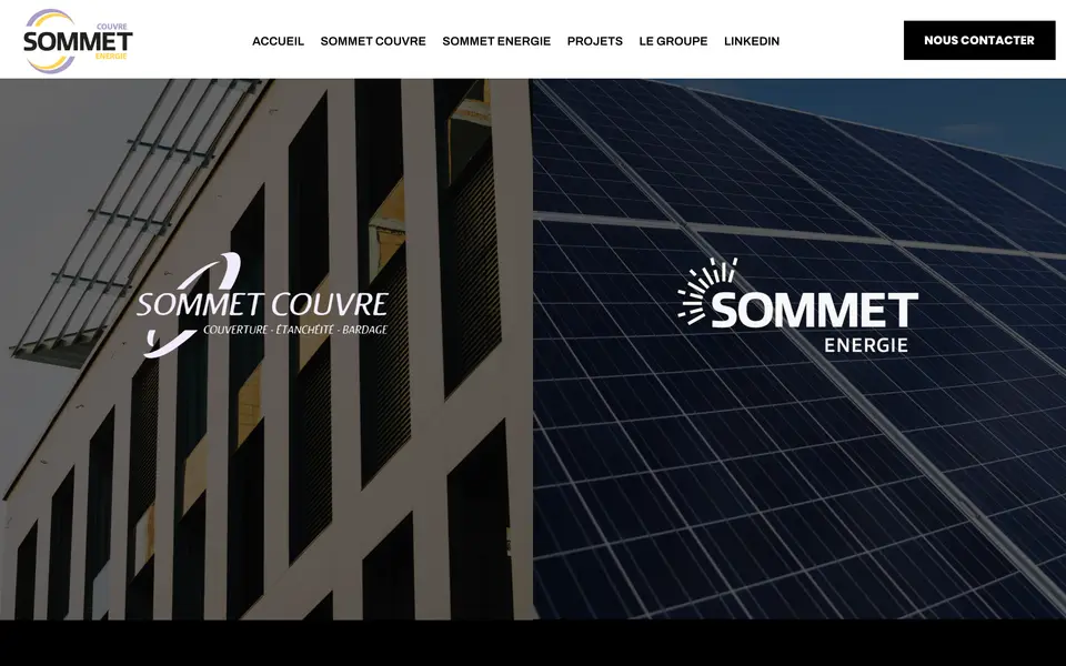 Le site de Sommet Groupe, couverture, étanchéité et photovoltaïque, Ris-Orangis, réalisé par Odratta